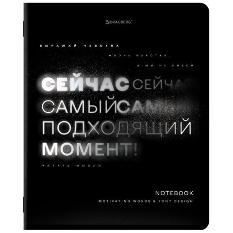 Тетради ДЭК А5 48 л. КОМПЛЕКТ 5 шт. BRAUBERG, скоба, клетка, глянцевый лак, "ЦИТАТЫ", 404960