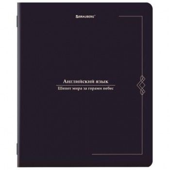 Тетрадь предметная VINTAGE 48л, SoftTouch, АНГЛИЙСКИЙ ЯЗЫК, клетка, подсказ, BRAUBERG 10 шт., 405150