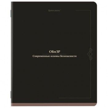 Тетрадь предметная VINTAGE 48л, SoftTouch, ОБиЗР, клетка, подсказ, BRAUBERG 10 шт., 405160
