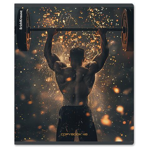 Тетрадь А5 48л. ErichKrause, скоба, клетка, глянцевая ламинация, Keep Fit (микс в спа, 63297