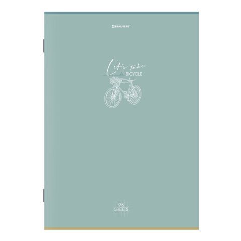 Тетрадь А4, 96 л., BRAUBERG, скоба, клетка, глянцевый лак, &quot;Pastel&quot;, (микс в спайке), 405323