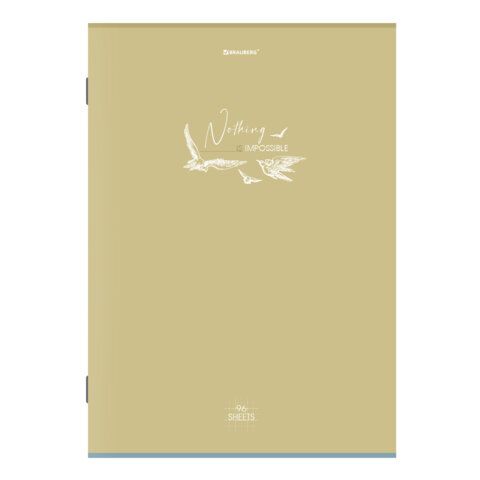 Тетрадь А4, 96 л., BRAUBERG, скоба, клетка, глянцевый лак, &quot;Pastel&quot;, (микс в спайке), 405323