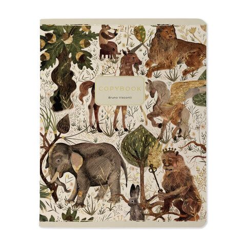 Тетрадь А5 48л. BRUNO VISCONTI скоба, клетка, Soft Touch, фольга, FAUNA (5 видов), 7-, 7-48-1365