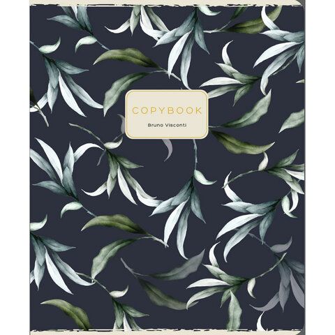 Тетрадь А5 48л. BRUNO VISCONTI скоба, клетка, Soft Touch, фольга, FLORAL PATTERN (5 в, 7-48-1371
