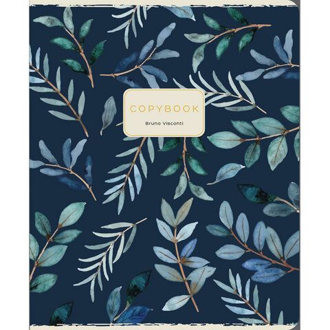 Тетрадь А5 48л. BRUNO VISCONTI скоба, клетка, Soft Touch, фольга, FLORAL PATTERN (5 в, 7-48-1371