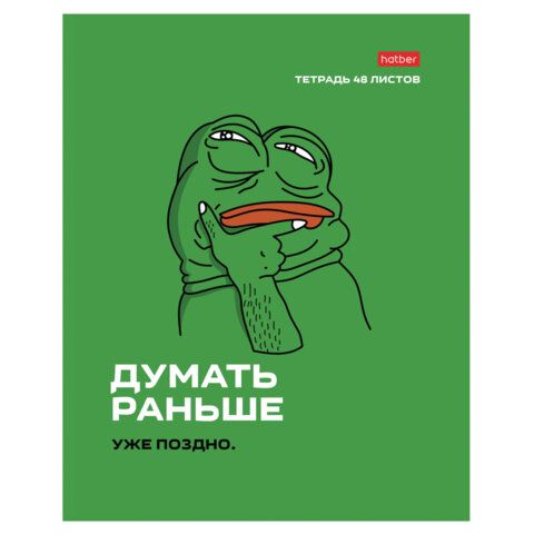 Тетрадь А5 48л. HATBER 10 шт. скоба, клетка, обложка картон, Лягушонок ПЕПЕ_Выпуск №1 (микс), 080291, 48Т5В1