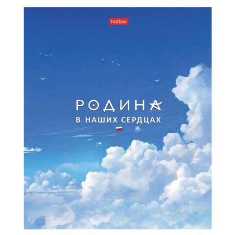 Тетрадь А5 48л. HATBER 10 шт. скоба, клетка, обложка картон, Я люблю Россию (микс в спайке), 088671, 48Т5В1