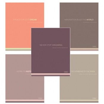 Тетрадь А5 96л. HATBER 5 шт. скоба, клетка, Soft-touch ламинация, Мечтай! (микс в спайке), 090512, 96Т5лВ1