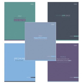 Тетрадь А5 96л. HATBER 5 шт. скоба, клетка, Soft-touch ламинация, Посмотри с другой стороны (микс), 090563, 96Т5лВ1