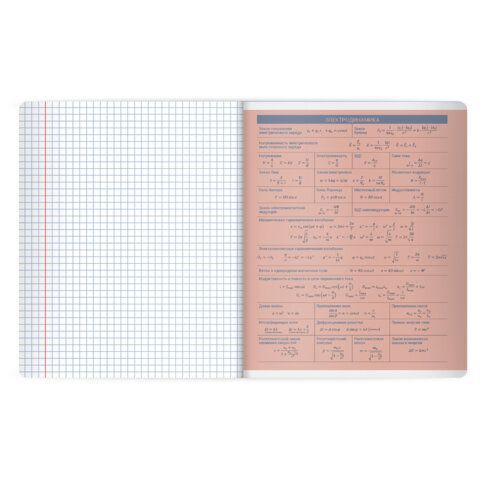 Тетрадь предметная MonoPastel 48л, пластиковая обложка, ФИЗИКА, клетка, подсказ, BRAUBERG 20 шт., 405511