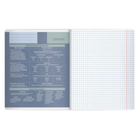 Тетрадь предметная MonoPastel 48л, пластиковая обложка, ХИМИЯ, клетка, подсказ, BRAUBERG 20 шт., 405512