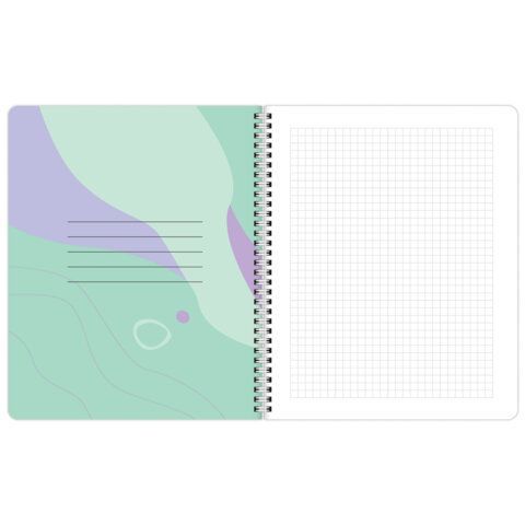 Тетради ДЭК А5 48 л. КОМПЛЕКТ 4 шт., BRAUBERG, гребень, клетка, 80 г/м2, SoftTouch, Minimal, 405579