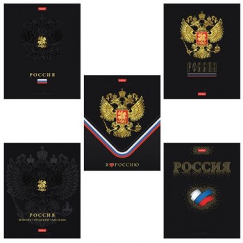 Тетрадь А5 48л. HATBER 20 шт. скоба, клетка, матовая ламинация, 3D фольга, 3D лак, Россия (м, 48Т5лофлВ1