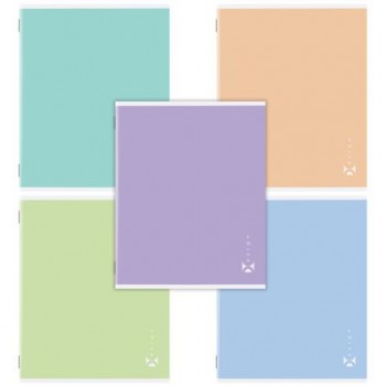 Тетрадь А5, 96 л., STAFF 25 шт., скоба, клетка, офсет №2 ЭКОНОМ, обложка картон, ПАСТЕЛЬНАЯ, 405630