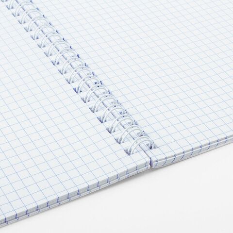 Тетрадь А4, 96 л., ОФИСМАГ, гребень, клетка, обложка картон, СЕРАЯ, 405634