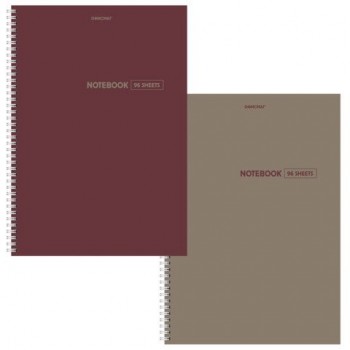 Тетрадь А4, 96 л., ОФИСМАГ, гребень, клетка, обложка картон, МОРАНДИ, 405635