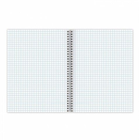 Тетрадь А4, 120 л., BRAUBERG, гребень, клетка, матовая ламинация, "Minimal Classic", 405640