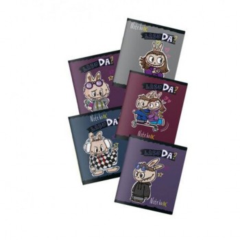 Тетрадь А5 48л. ПЗБМ 25 шт. скоба, клетка, TWIN лак, Лабу-Да! (микс в спайке), 21405