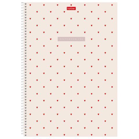 Тетрадь А4 96л. HATBER спираль, линия, тиснение, LOVE IS....(микс в спайке), 093597, 96Т4тВ2сп