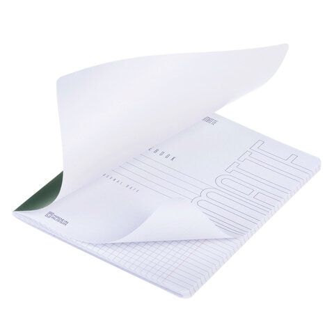 Тетрадь А5 48л. HATBER 25 шт. скоба, клетка, Soft-touch ламинация, SoloMatte_Малахит, 092729, 48Т5лВ1