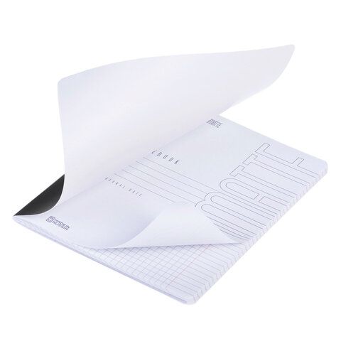 Тетрадь А5 48л. HATBER 25 шт. скоба, клетка, Soft-touch ламинация, SoloMatte_Черный бархат,, 48Т5лВ1