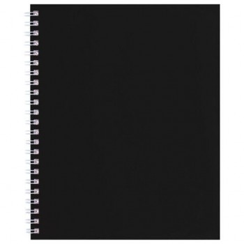 Тетрадь А5 96л. HATBER гребень, клетка, Soft-touch ламинация, SoloMatte_Черный бархат, 96Т5лВ1гр