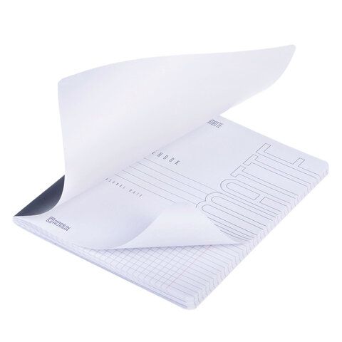 Тетрадь А5 96л. HATBER 15 шт. скоба, клетка, Soft-touch ламинация, SoloMatte_Сапфир, 092748, 96Т5лВ1