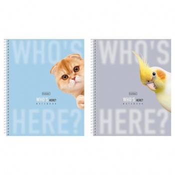 Тетрадь А5 96л. HATBER 16 шт. спираль, линия, матовая ламинация, Кто здесь? (микс в спайке),, 96Т5лВ2сп