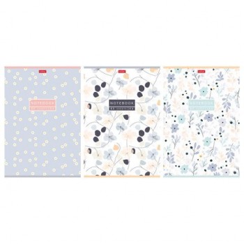 Тетрадь А4 80л. HATBER скоба, клетка, Soft-touch ламинация, Музыка цветов (микс в спа, 80Т4лВ1