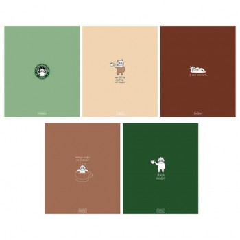 Тетрадь А5 96л. HATBER 15 шт. скоба, клетка, Soft-touch ламинация, Coffee Story (микс в спай, 96Т5лВ1