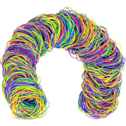 Резинки банковские TPR универсальные, диаметр 60 мм, 500 г, ЯРКИЕ ЦВЕТА, BRAUBERG SPECIAL, 440193