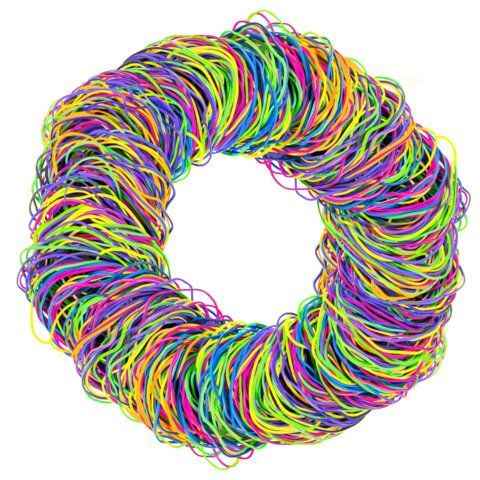 Резинки банковские TPR универсальные, диаметр 60 мм, 1000 г, ЯРКИЕ ЦВЕТА, BRAUBERG SPECIAL, 440194