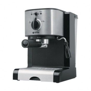 Кофеварка рожковая VITEK VT-1513, объем 1,25 л, мощность 1350 Вт, давление 15 бар, пластик, насадка