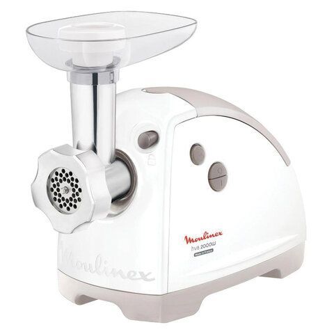 Мясорубка MOULINEX ME620132, мощность 2000 Вт, производительность 2,6 кг/мин., реверс, пластик, белая