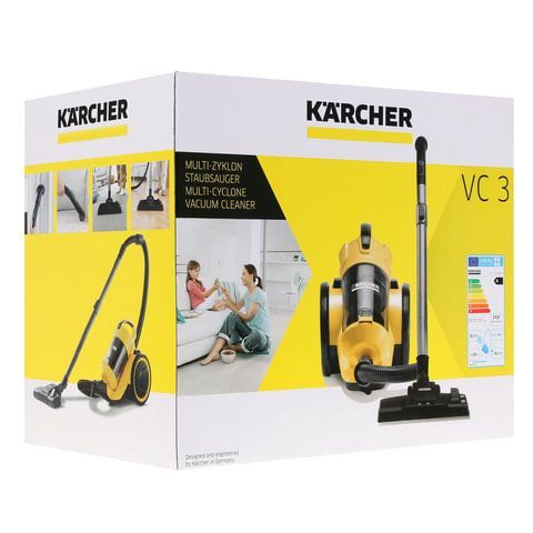 Пылесос KARCHER (КЕРХЕР) VC3 с контейнером &quot;циклон&quot;, потребляемая мощность 700 Вт, желтый, 1.198-125.0