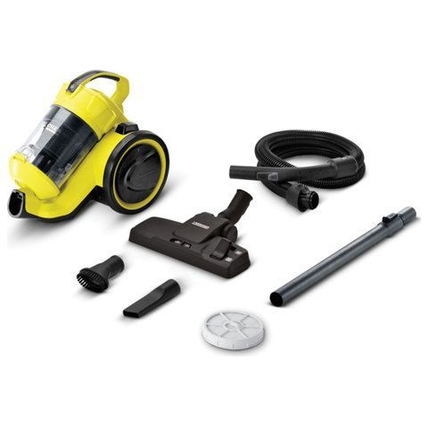 Пылесос KARCHER (КЕРХЕР) VC3 с контейнером &quot;циклон&quot;, потребляемая мощность 700 Вт, желтый, 1.198-125.0