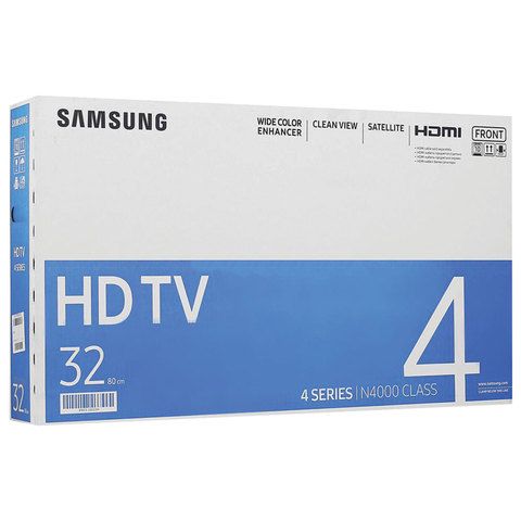 Телевизор SAMSUNG UE32N4000AUXRU, 32&quot; (81 см), 1366x768, HD, 16:9, черный