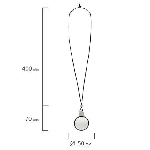 Лупа просмотровая нашейная STAFF, 4-х кратное увеличение, на шнурке, диаметр 50 мм, 455432