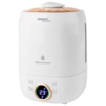 Увлажнитель воздуха SCARLETT SC-AH986E08, объем бака 4,6 л, 45 м2, LED-дисплей, ароматизатор, таймер, белый