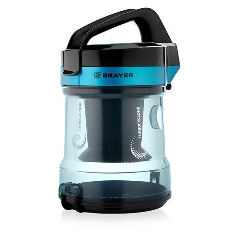 Пылесос BRAYER BR4200 с контейнером &quot;циклон&quot;, 1800 Вт, мощность всасывания 400 Вт, черный/синий