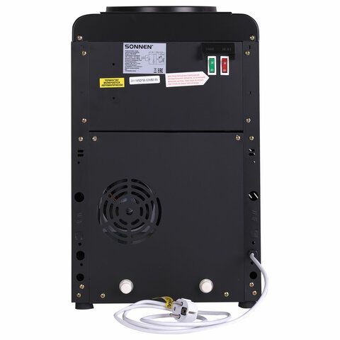 Кулер для воды SONNEN TSE-02WB, настольный, НАГРЕВ/ОХЛАЖДЕНИЕ ЭЛЕКТРОННОЕ, 2 крана, черный, 456174