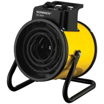 Тепловая пушка SONNEN TSE-20FA, 2000 Вт, ТЭН/спиральный нагревательный элемент, 2 режима, 456207