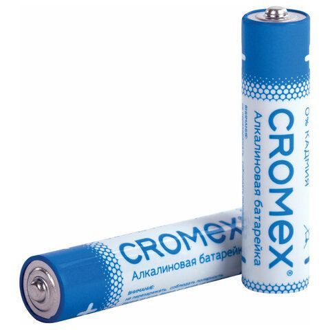 Батарейки алкалиновые &quot;мизинчиковые&quot; КОМПЛЕКТ 12 шт., CROMEX Alkaline, AAA (LR03, 24A), спайка, 456259