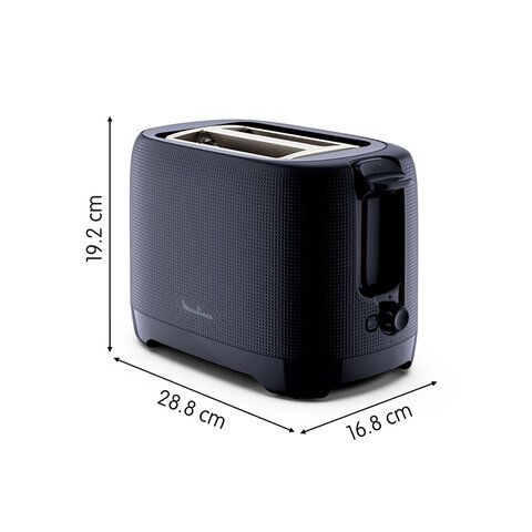 Тостер MOULINEX LT2M0810, 850Вт, 2 тоста, 7 режимов, пластик, черный