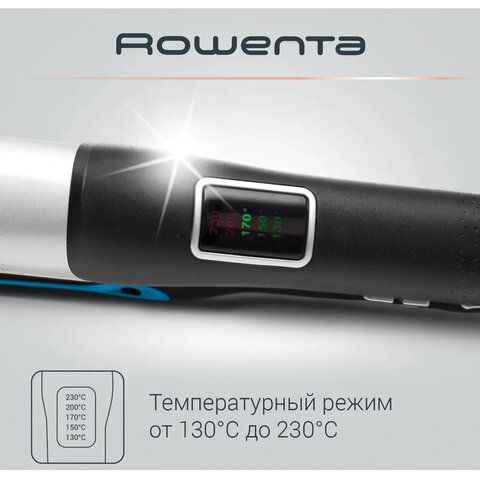 Выпрямитель для волос ROWENTA SF6220D0, 5 режимов нагрева, 130-230 °С, керамика, черный, 1830005680