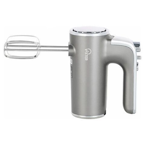 Миксер ручной VIXTER VHM-5300, 700Вт, 5 скоростей, 2 венчика, 2 крюка для теста, графит