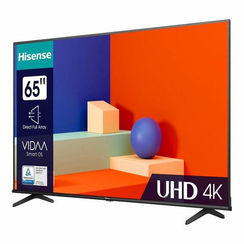 Телевизор HISENSE 65A6K, 65&quot; (164 см), 3840x2160, 4K, 16:9, SmartTV, Wi-Fi, черный