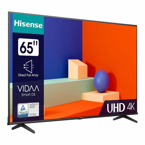 Телевизор HISENSE 65A6K, 65&quot; (164 см), 3840x2160, 4K, 16:9, SmartTV, Wi-Fi, черный