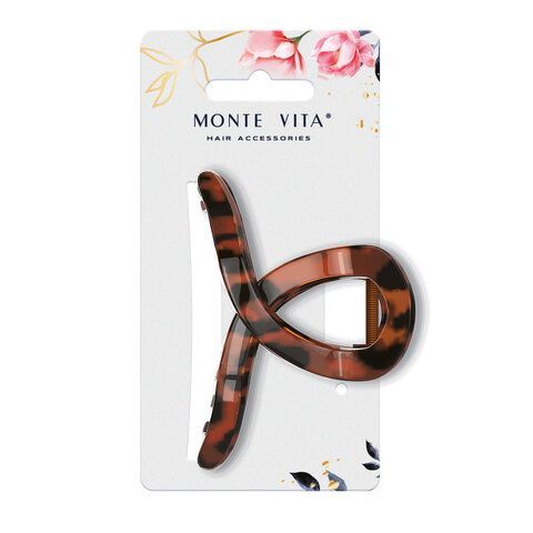 Краб для волос &quot;Петелька&quot;, 8 см, глянцевый, черепаховый MONTE VITA 12 шт. 457008