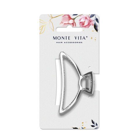 Краб для волос &quot;Месяц&quot;, 7,8 см, серебристый MONTE VITA 457016